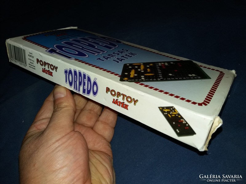 Retro magyar kisipari POPTOY TORPEDO társasjáték dobozával a képek szerint