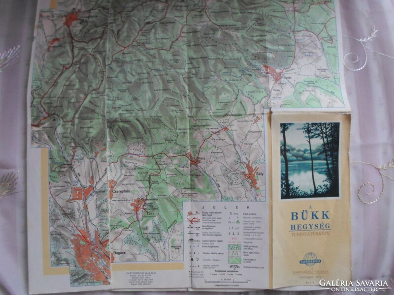 Retro map 3.: Tourist map of the Bükk Mountains, 1973 (Hungarian map)