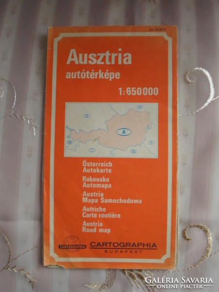 Retro térkép 7.: Ausztria autótérképe, 1988 (autós térkép)