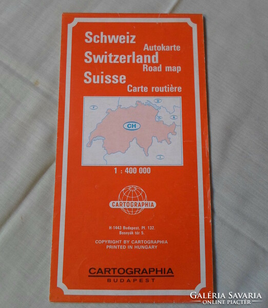 Retro map 9.: Car map of Switzerland, 1991 (car map)