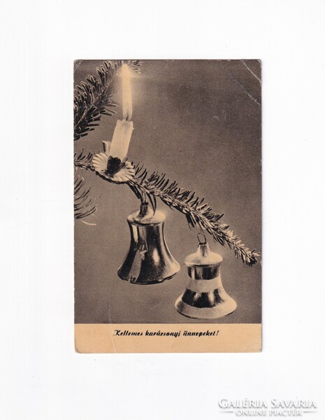 K:03 Karácsonyi képeslap Fekete-fehér