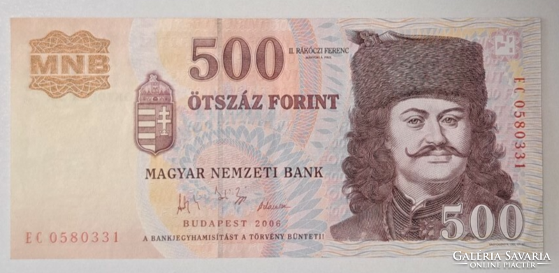 500 Forint 1956-os emlékkiadás a forradalom 50. évfordulójára