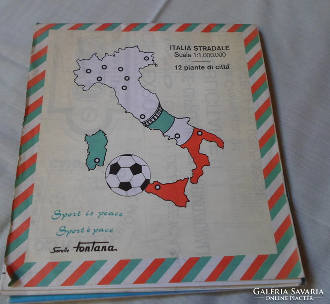 Retro térkép 13.: Olaszország autótérképe, 1990 (autós térkép)