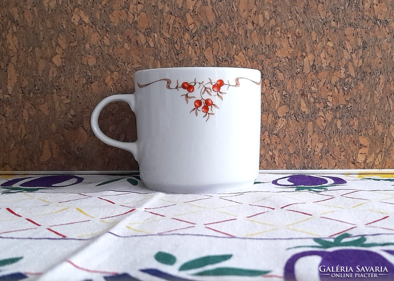 Alföldi porcelain mug with rosehips