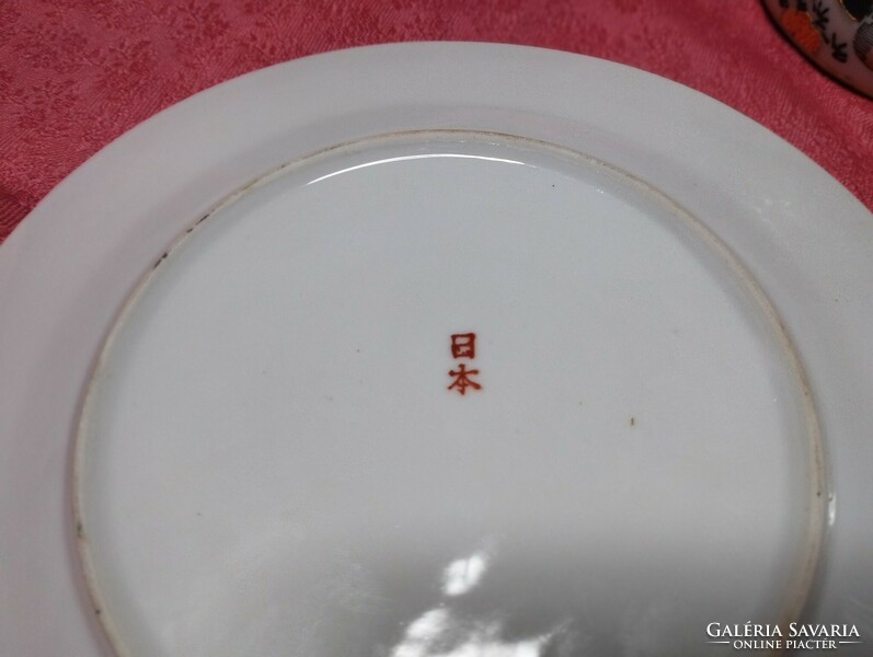 Antique, Japanese satsuma porcelain breakfast dish, 3 pcs.