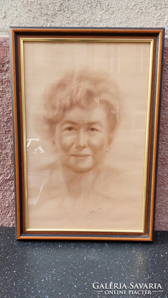 Jelzett női portré festmény