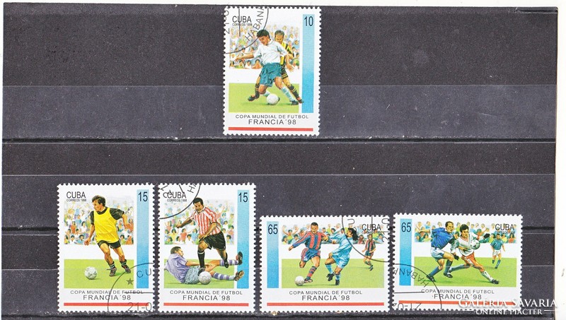 Complete set of Cuba commemorative stamps 1998