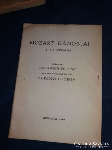 Ferenc Jankovich - György Kerényi: Mozart's canons 3-4 parts according to pictures music publisher