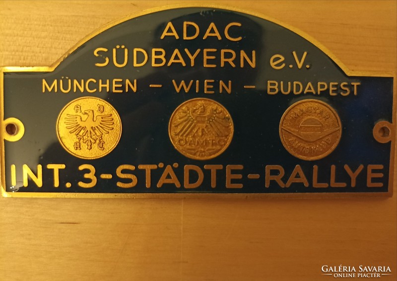 1974 - 3-Städte Rallye - München-Wien-Budapest plakett