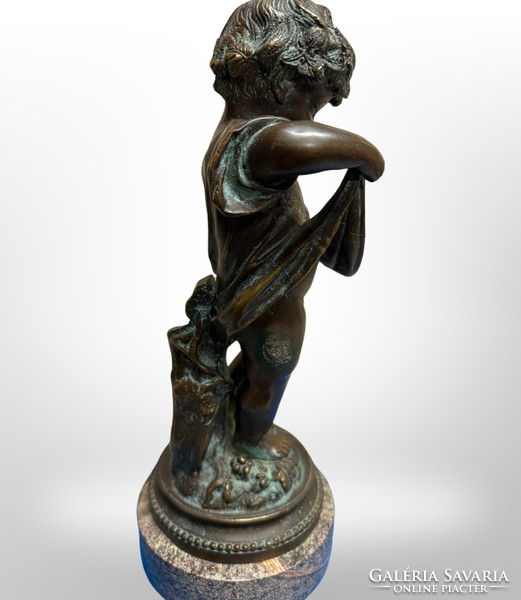 Theodore Alexander, French style bronze statue on a marble plinth