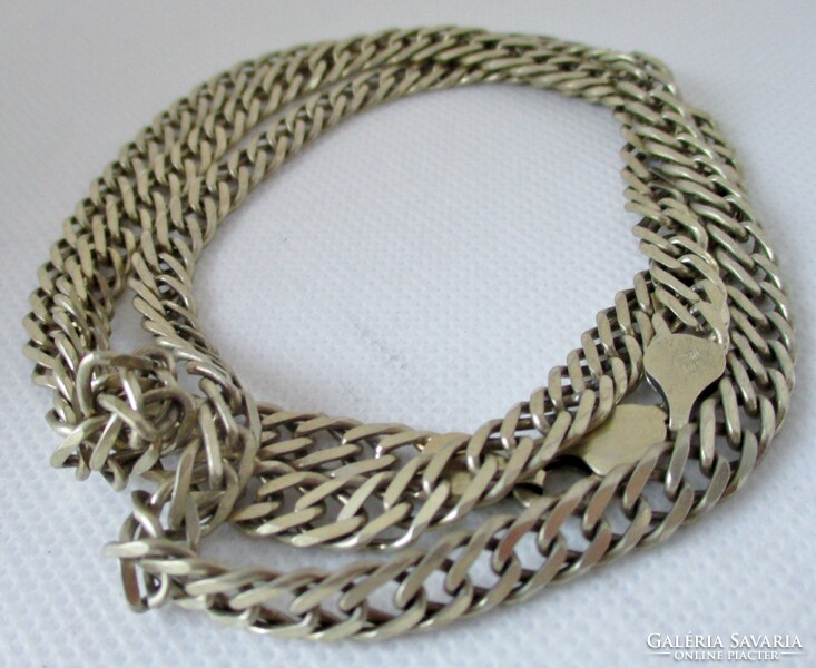 Beautiful old long silver necklace 76cm