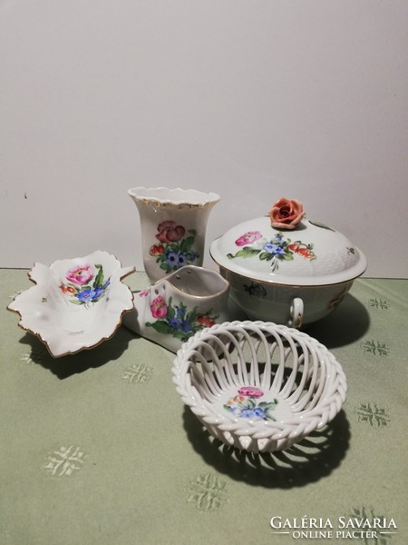 Herend flower pattern collection - 5 pcs