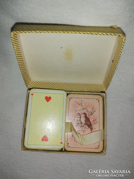 Gyűjteményi Patince mini francia kártya,1900-s évek elejéről, dobozában