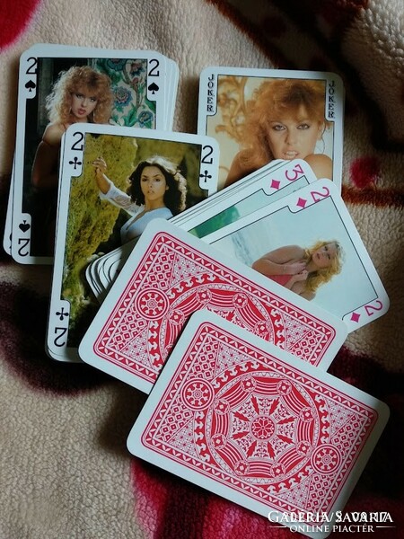 Erotic themed playing cards, deck of cards with daring photos, female nudes, nude pictures