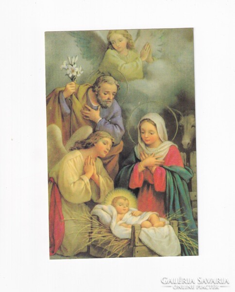 K:026 Karácsonyi képeslap postatiszta Vallásos