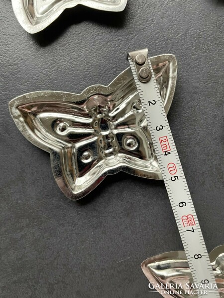 5 metal cake baking molds, chocolate moulds, - butterfly, butterfly