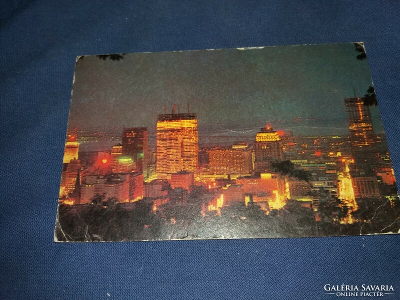 1962 Canada Montreal skyline evening postcard according to the pictures
