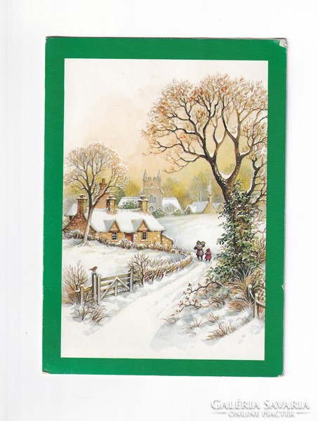 K:040 Karácsonyi nagyalakú képeslap kihajtós