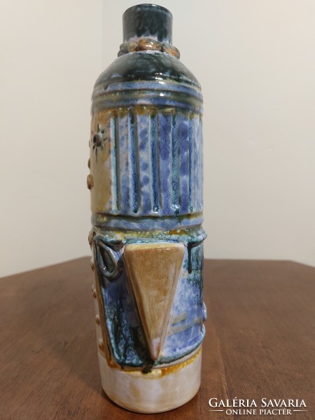 Erzsébet Fórizsné Sarai, ceramic art work, decorative ceramic vase (12)