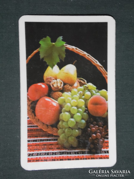 Kártyanaptár, ritka PVC fóliázott, Takarékszövetkezet ,gyümölcskosár, 1978 ,  (1)