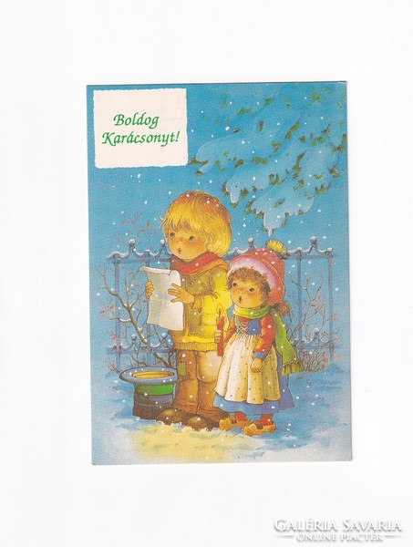 K:015 Karácsony képeslap postatiszta