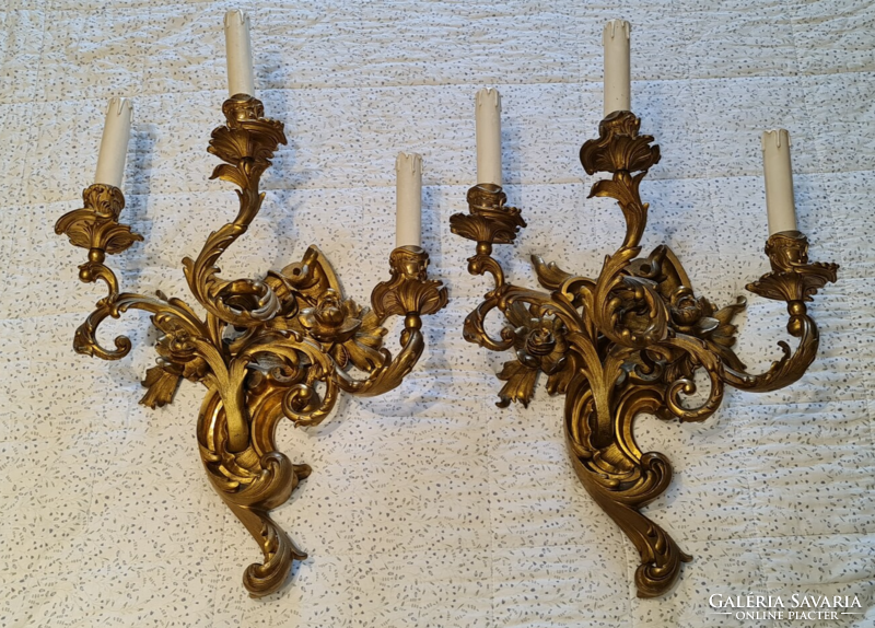 Pair of Rococo style wall arms