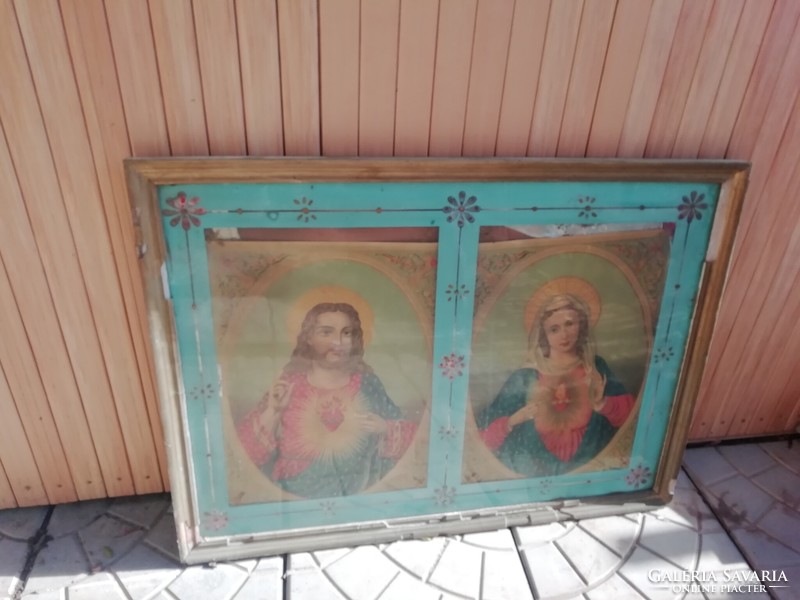 Antique holy picture size 78 cm x 59 cm