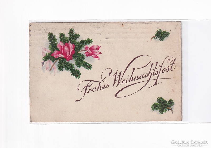 K:075 Karácsonyi Antik képeslap 1916