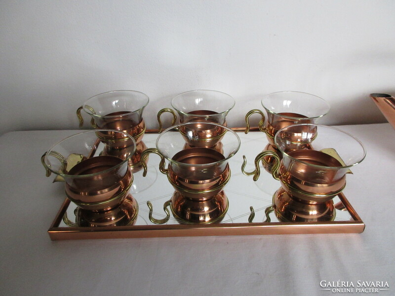 Old, marked copper tea set with tea pot. Negotiable!
