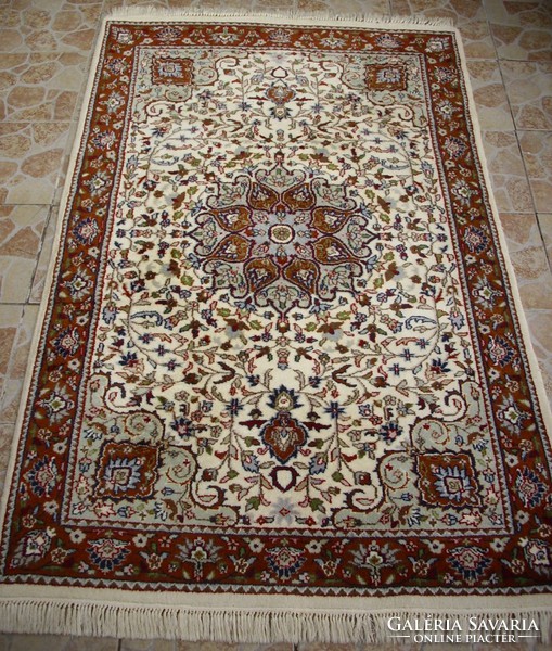 Handmade Persian rug with label 195x117cm