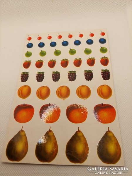 Gyümölcsös képeslap, Zsigray Stúdió, akár befőttes üvegek címkézéséhez (Akár INGYENES szállítással)
