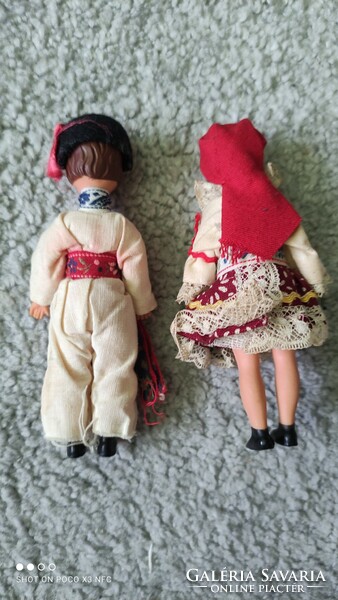 Vintage 2 olsavsky lidova tvorba rubber dolls together