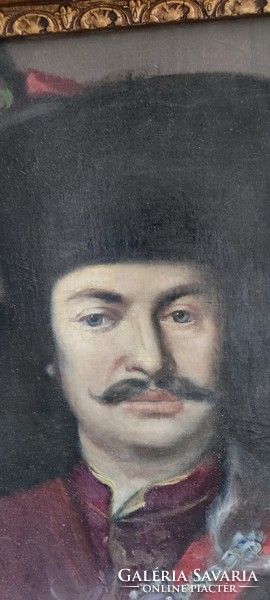 XIX. sz.i festmény !!. Rákóczi Ferenc olaj vászon  szép állapotban