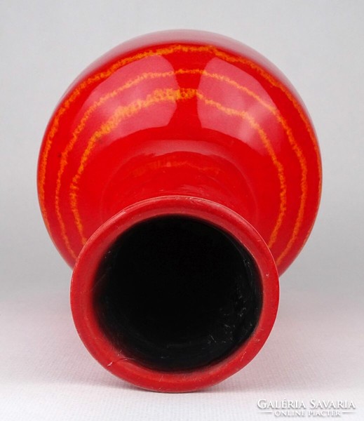 1P213 Retro Iparművész KSZ narancssárga kerámia váza 26 cm