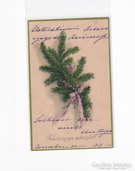 K:085 Karácsonyi Antik képeslap 1919