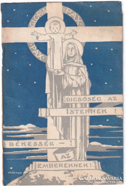 K:082 Karácsonyi Antik képeslap Vallásos / Ferences Missziók