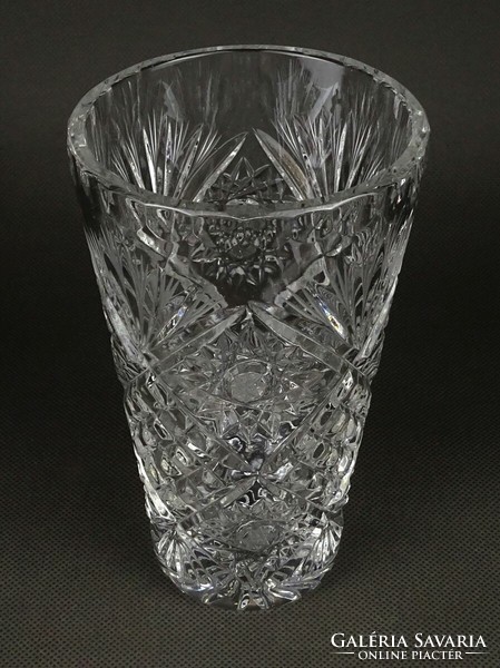 1P285 Csiszolt üveg váza virágváza 15 cm