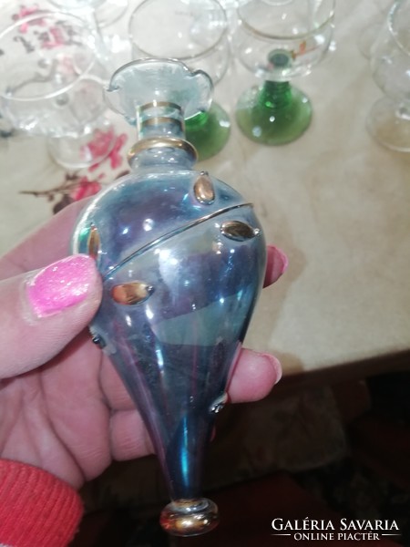 Old perfume bottle blue bottle in the condition shown in the pictures