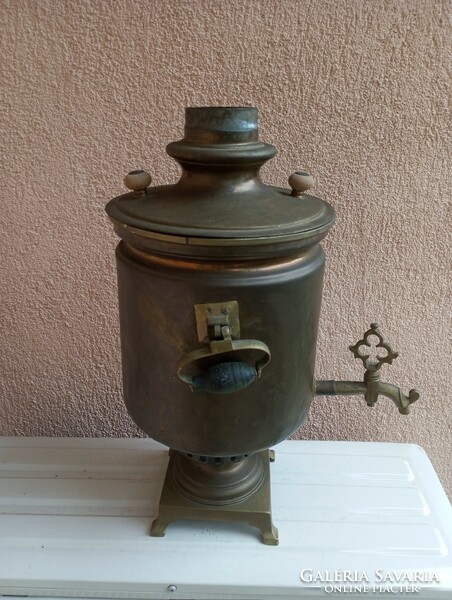 Charcoal copper old Russian samovar