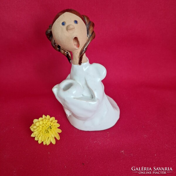 Ceramic doll, white angel