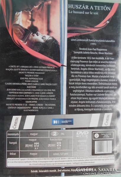 Juliette Binoche-film: Huszár a tetőn; 1995 (DVD)