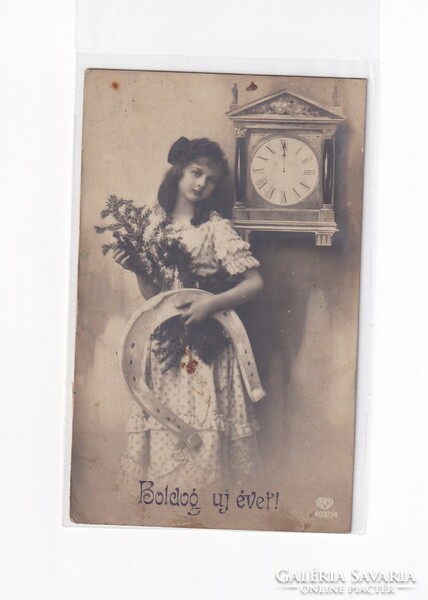 K:118 búék - New Year antique postcard (photos)