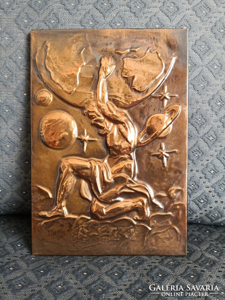 Copper mural, Greek mythology: atlas