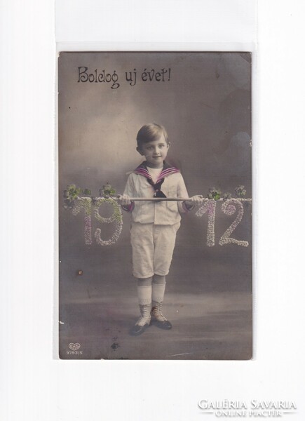 K:117 búék - New Year antique postcard (photos)
