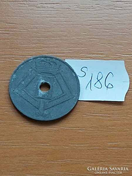 Belgium belgie - belgique 25 centimes 1943 ww ii. Zinc s186
