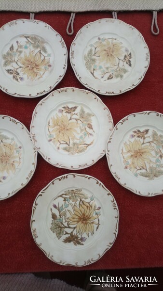 Zsolnay cake plate set 6 pieces!