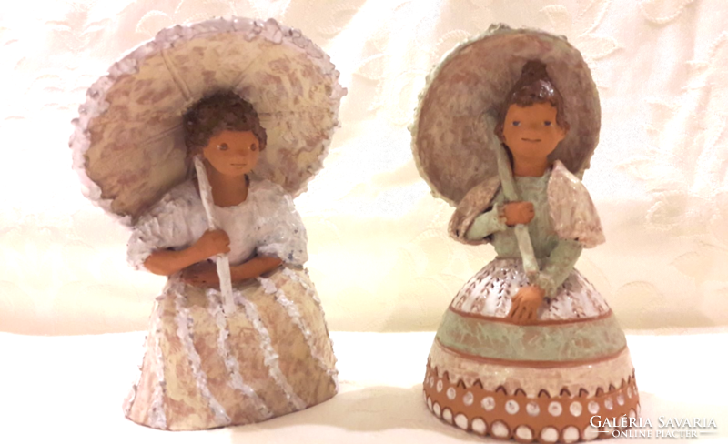 Marked beautiful ceramic ladies