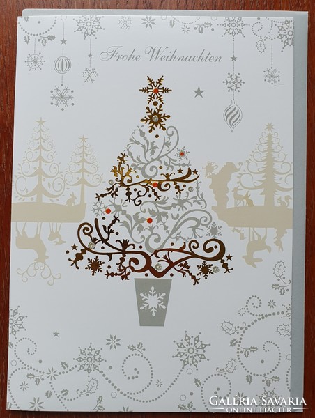 Karácsonyi képeslap borítékkal postatiszta üdvözlőlap üdvözlőkártya levelezőlap