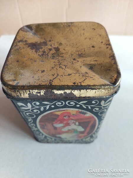 Antique metal coffee box