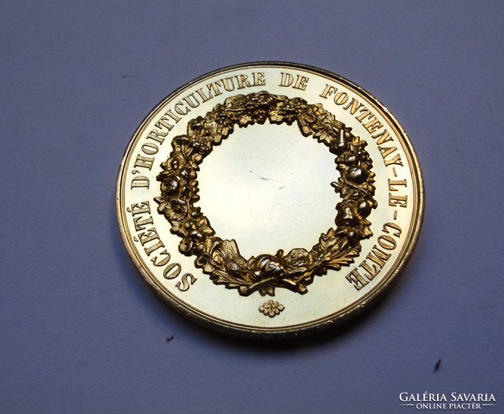 Gilt silver commemorative medal, horticultural society.